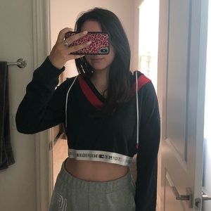 Tommy Hilfiger Cropped Navy Hoodie